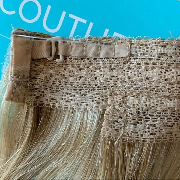 Halocouture Hair Extensions 16 Inches #112 Warm Blonde w Highlights - Picture 7 of 14